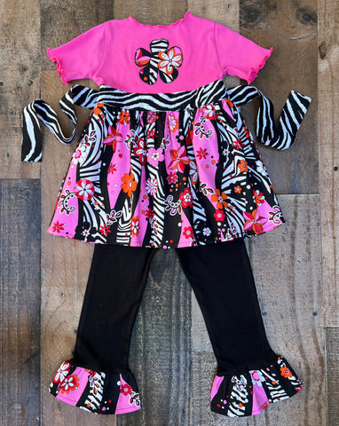 Zebra Floral Outfit