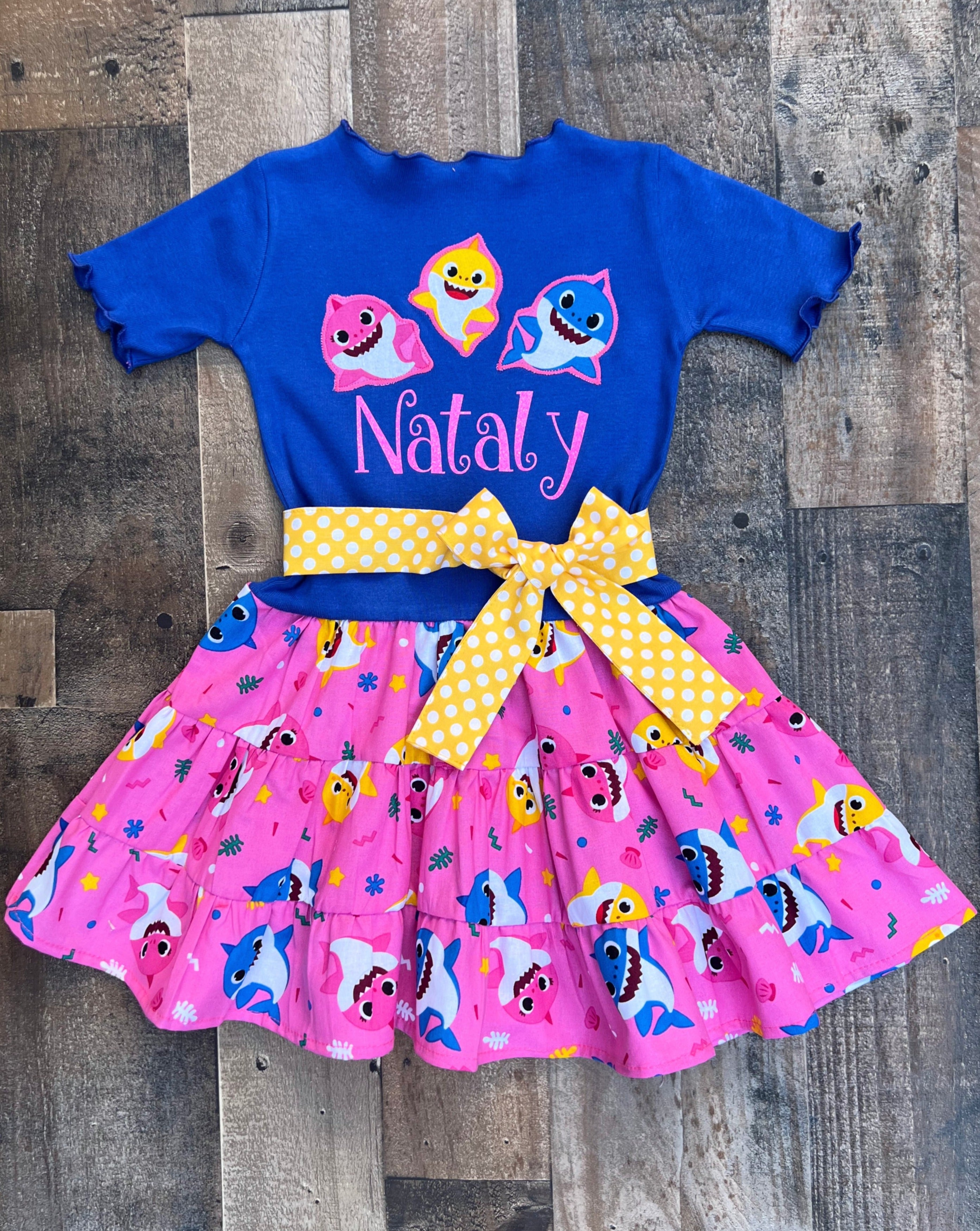 Baby Shark Birthday Girl Dress | Baby Shark Personalized Dress