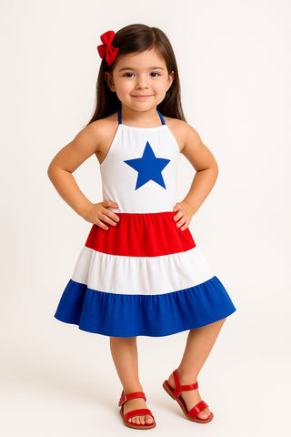4th Of July Patriotic Twirl Dress