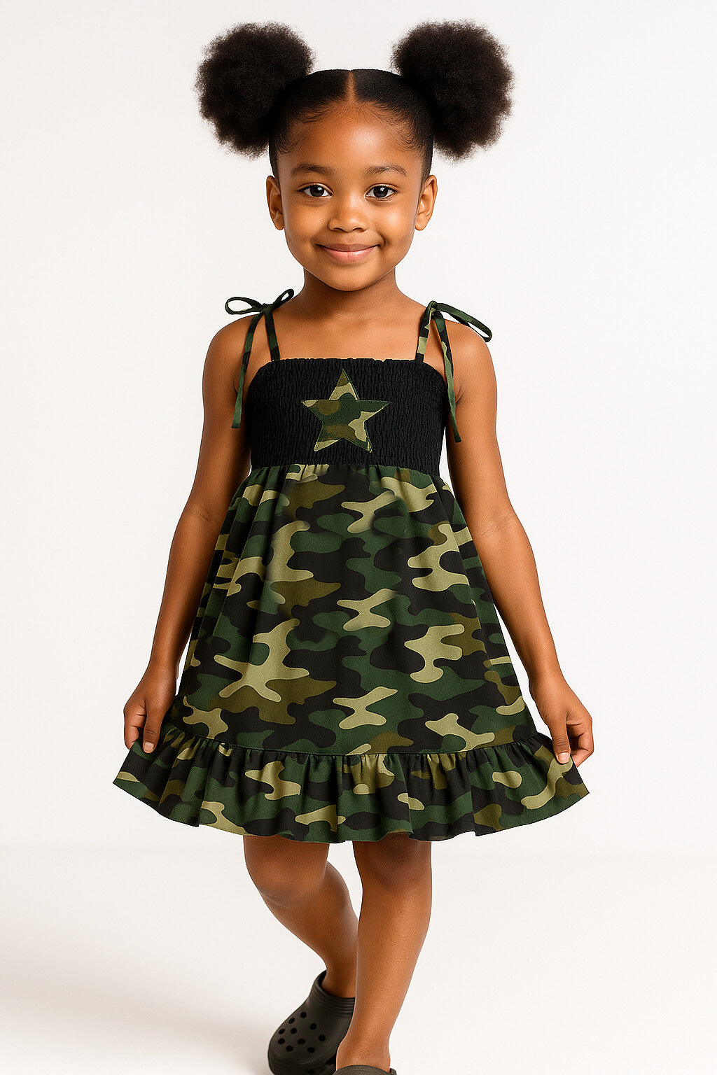 Camouflage Smocked Dress Camouflage Smocked Dress