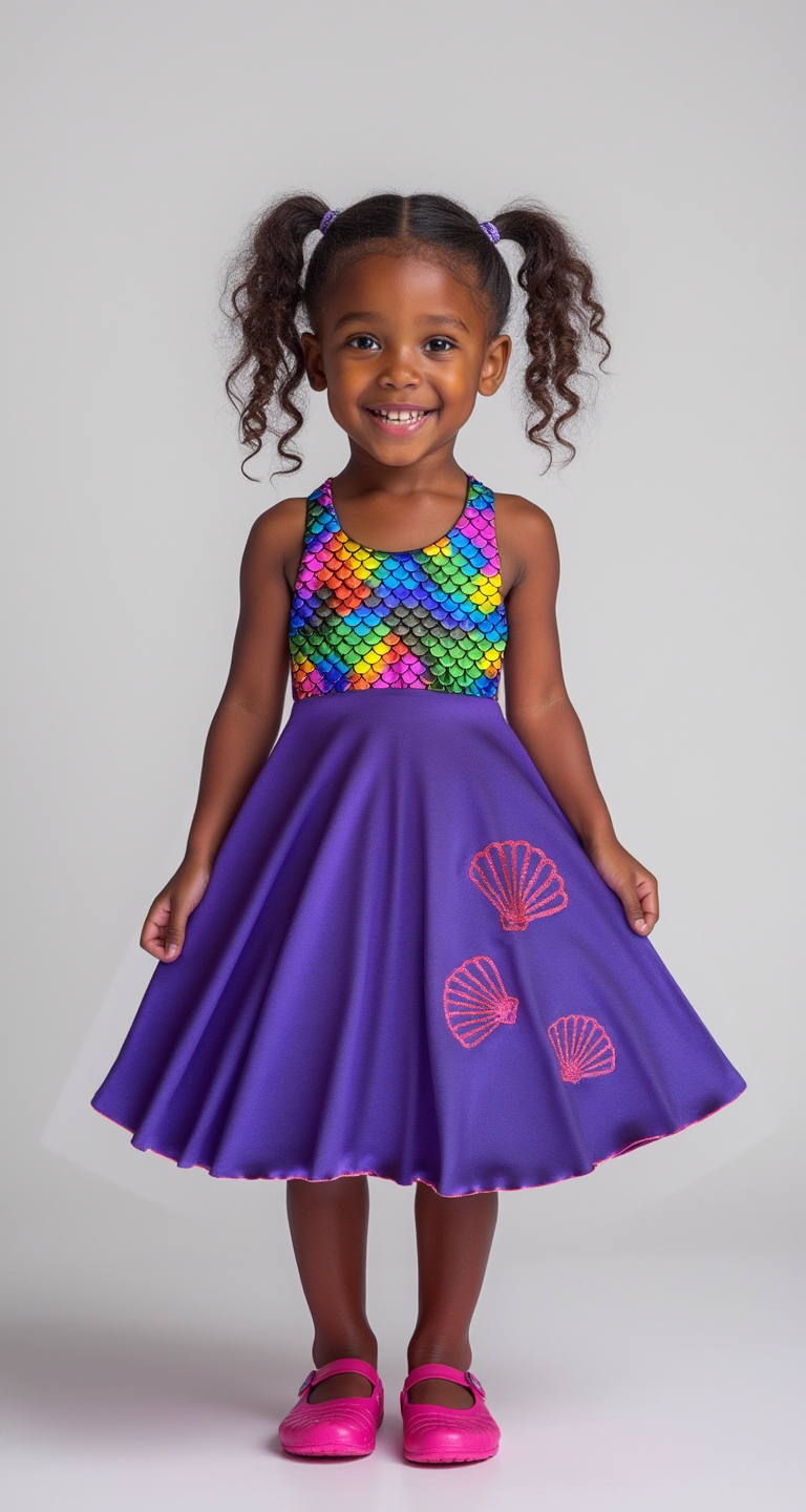Purple Mermaid Seashell Dress