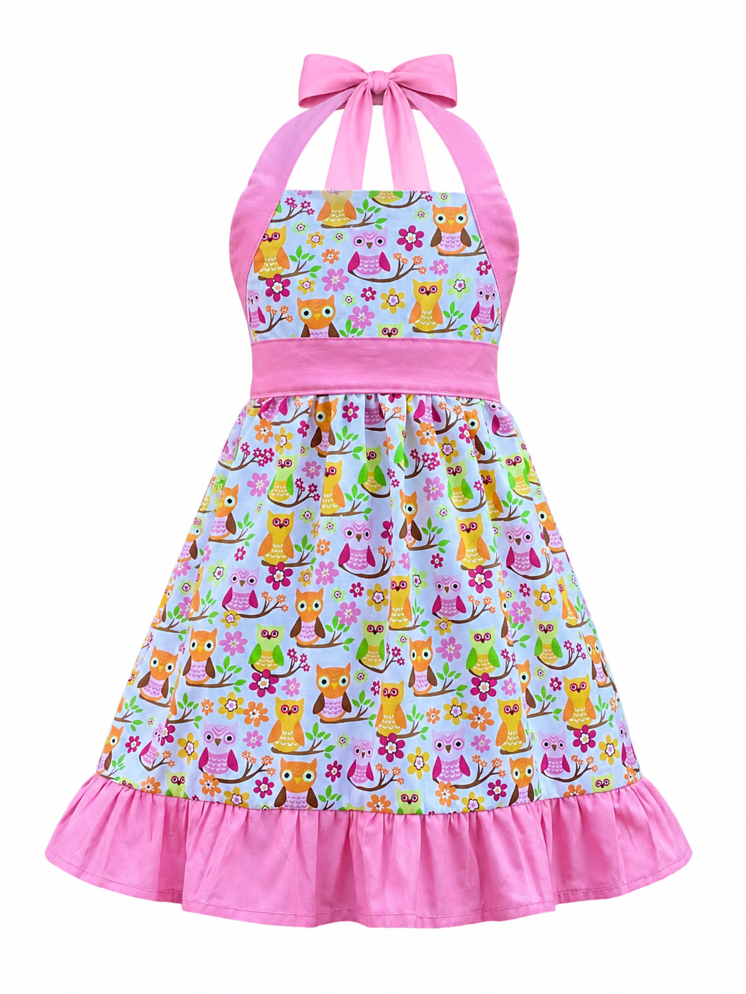Owl Print Jumper Dress