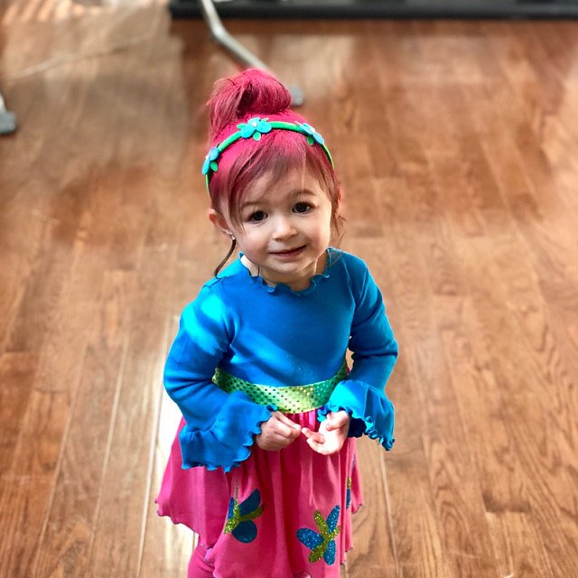 Poppy Troll Costume for Little Girls | Poppy Troll Dress | Poppy Troll Halloween Girl Costume