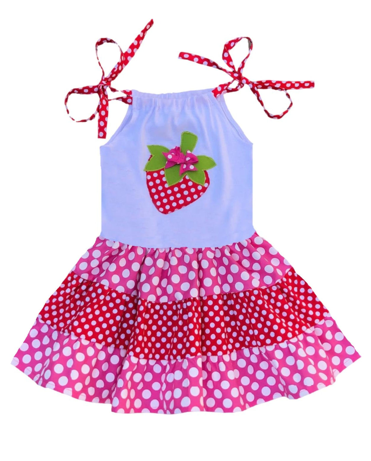 Strawberry Girl Twirl Dress | Strawberry Girl Clothes  Lil Bug Clothing