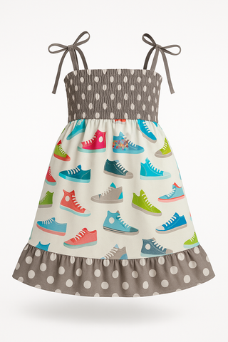 Tennis Shoe Print Dress