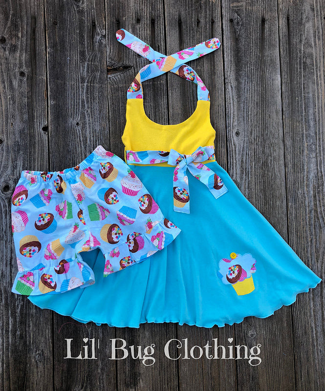 Cupcake Girl Summer Birthday Outfit  Lil Bug Clothing