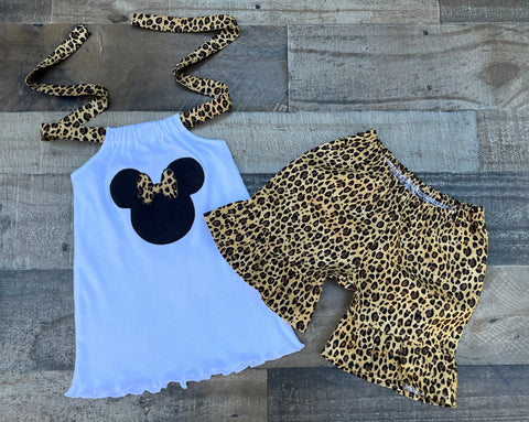 Leopard Print Minnie Mouse Outfit 