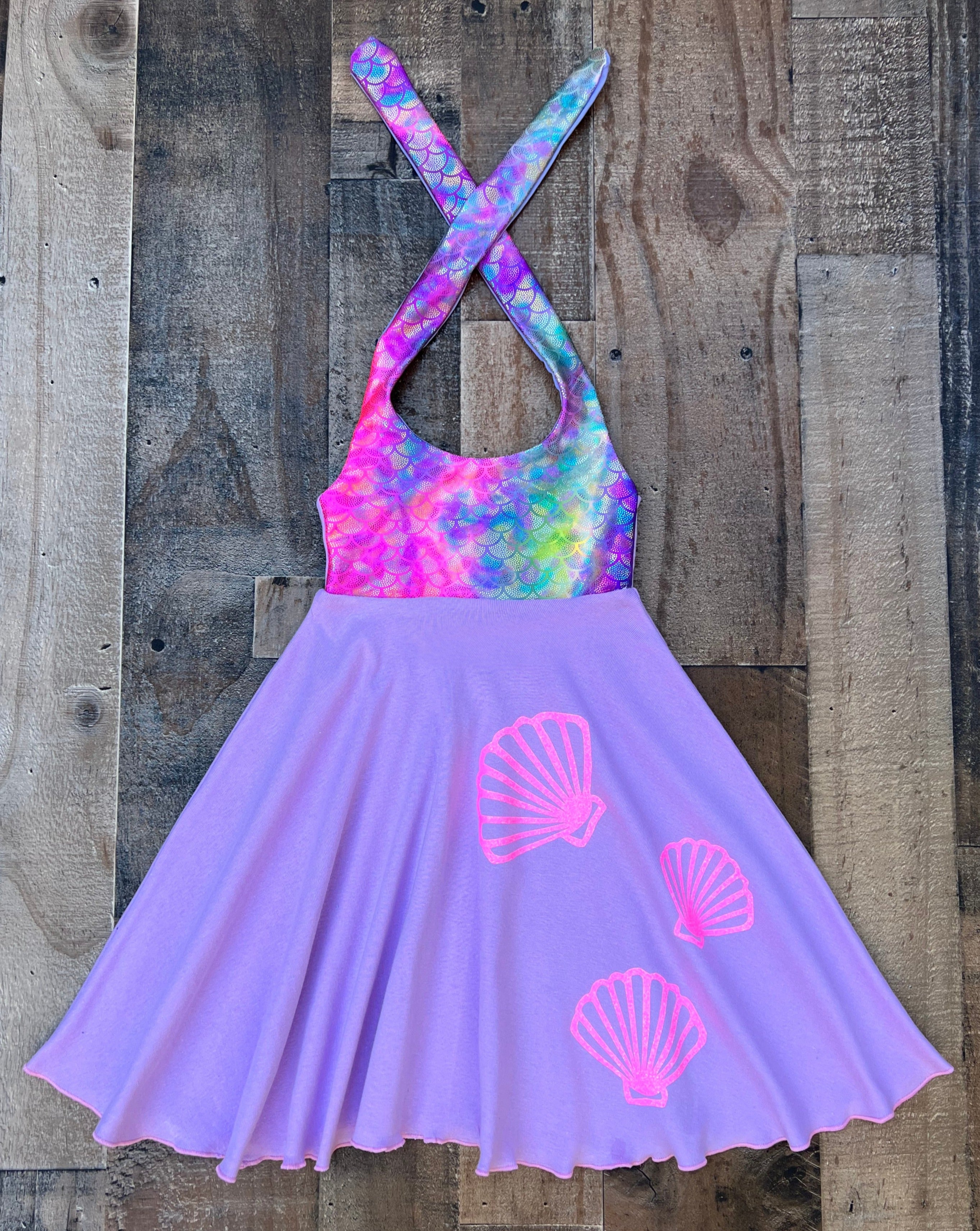 Tie Dye Lavender Mermaid Dress Tie Dye Lavender Mermaid Dress