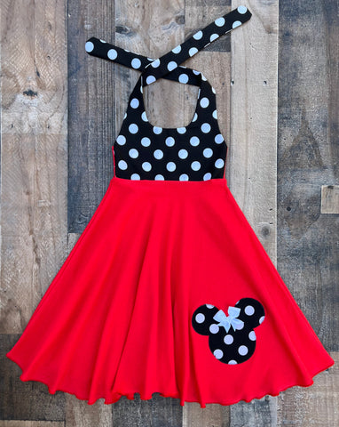 Red Minnie Mouse Twirl Dress