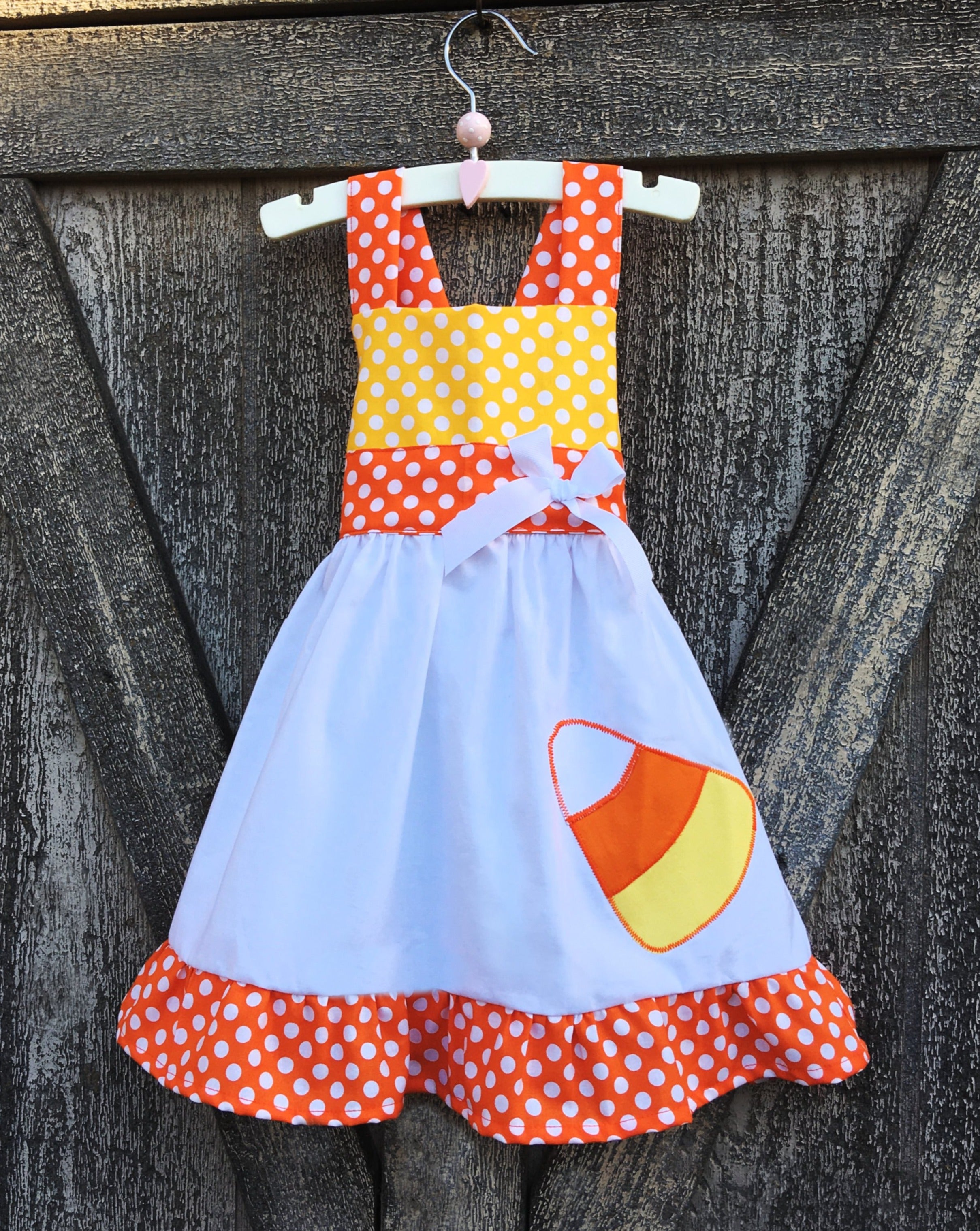 Halloween Candy Corn Boutique Girl Dress