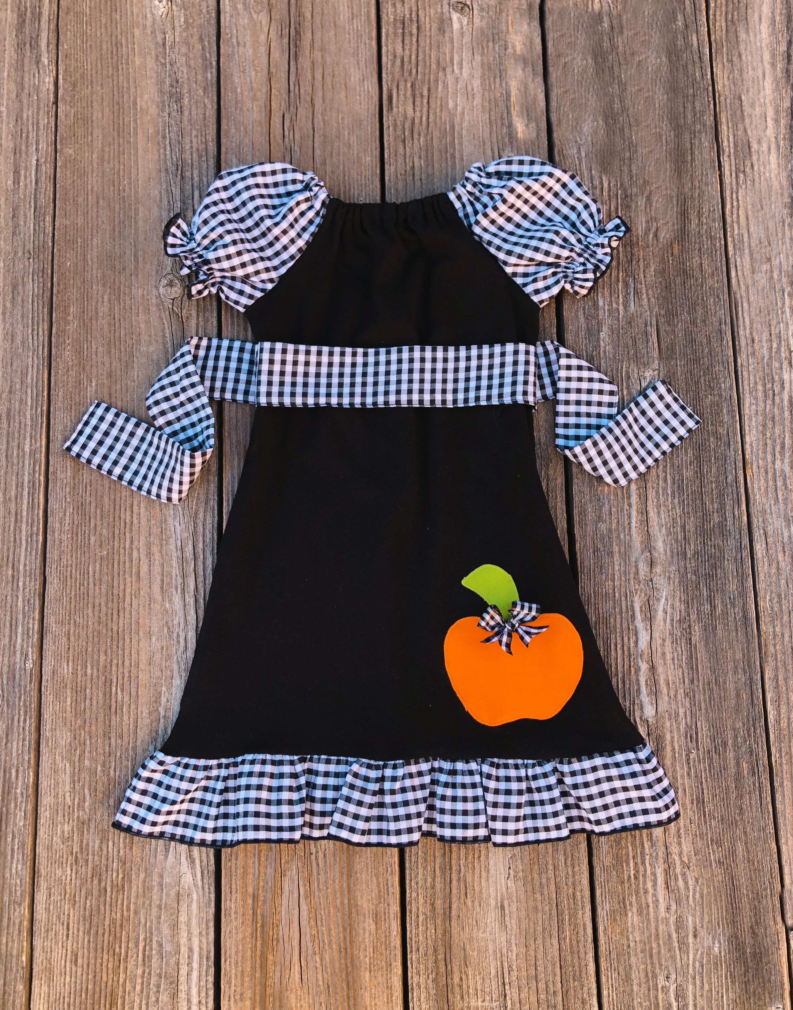 Halloween Pumpkin Boutique Girl Dress | Orange Black Pumpkin Dress Lil Bug Clothing Halloween Pumpkin Boutique Girl Dress | Orange Black Pumpkin Dress Lil Bug Clothing