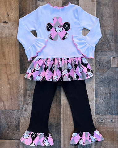 Hello Kitty Ruffled Pant Set