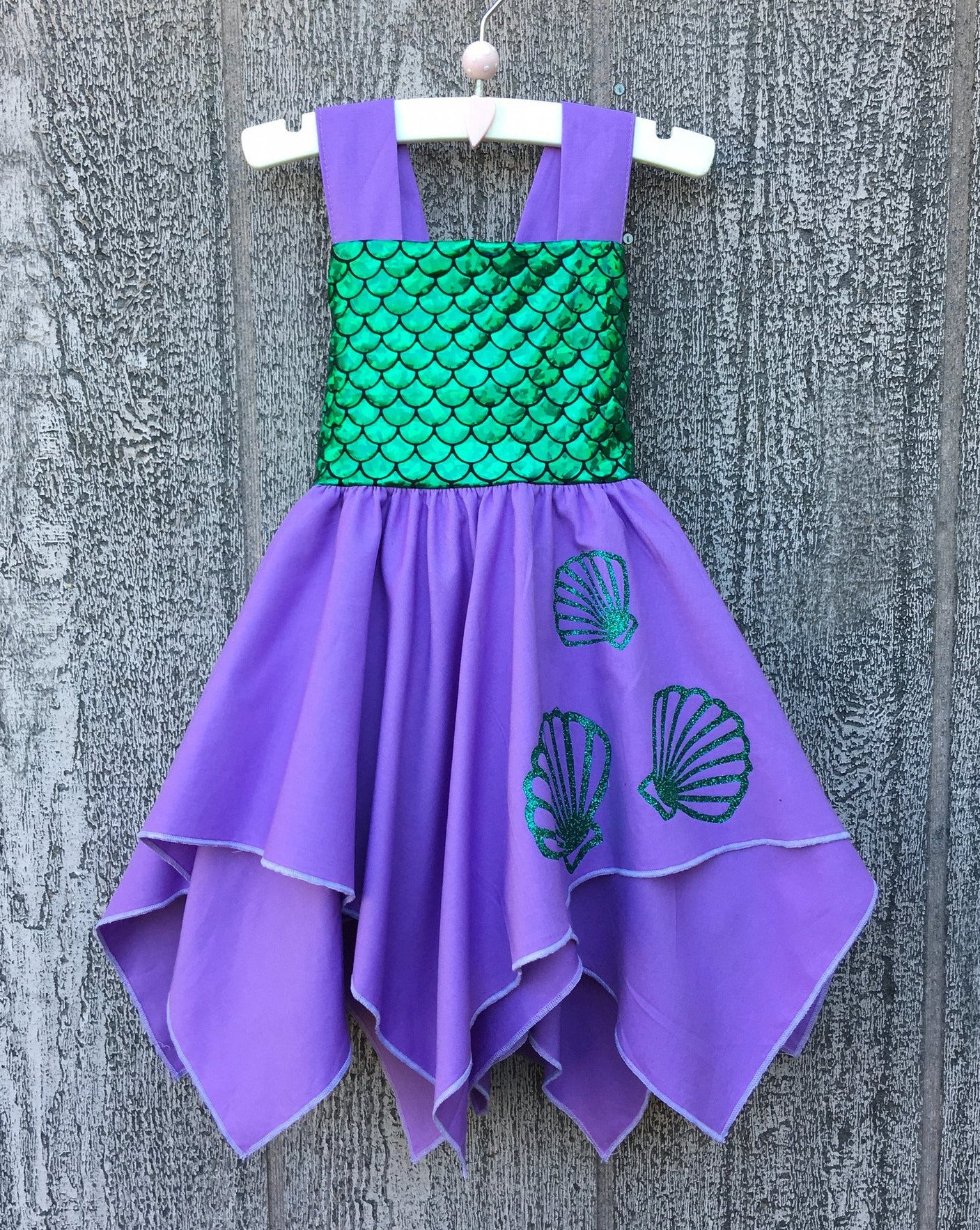 chinese dress ladies Teal Mermaid Scales Pattern Print Sleeveless Knee Length Dress main image 1
