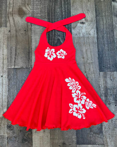 Red Hawaiian Luau Dress