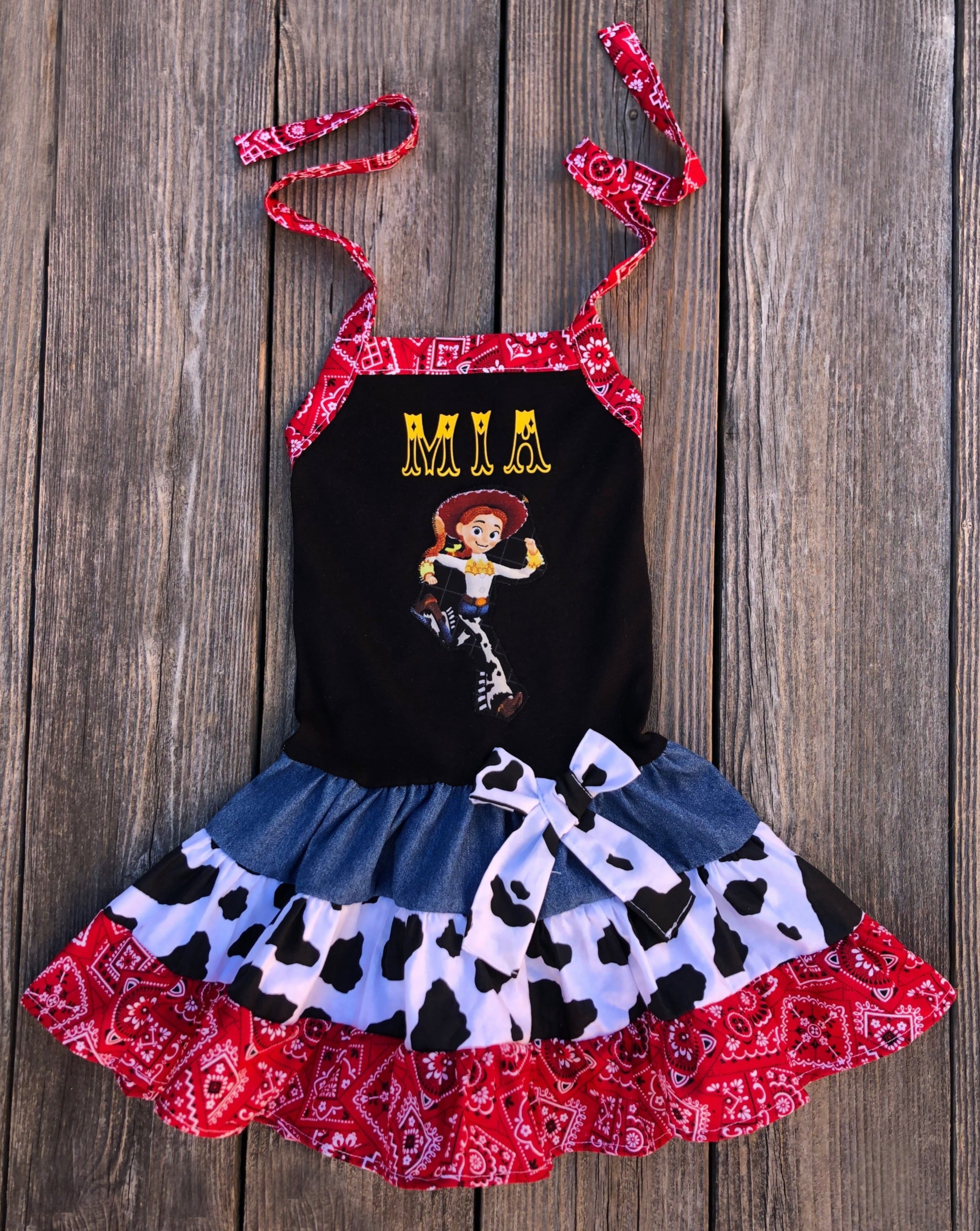 Jessie Toy Story Personalized Birthday Girl Dress | Lil' Bug Clothing, image size:2709x3403