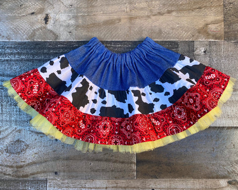 Western Wear Toy Story Jessie Skirt 