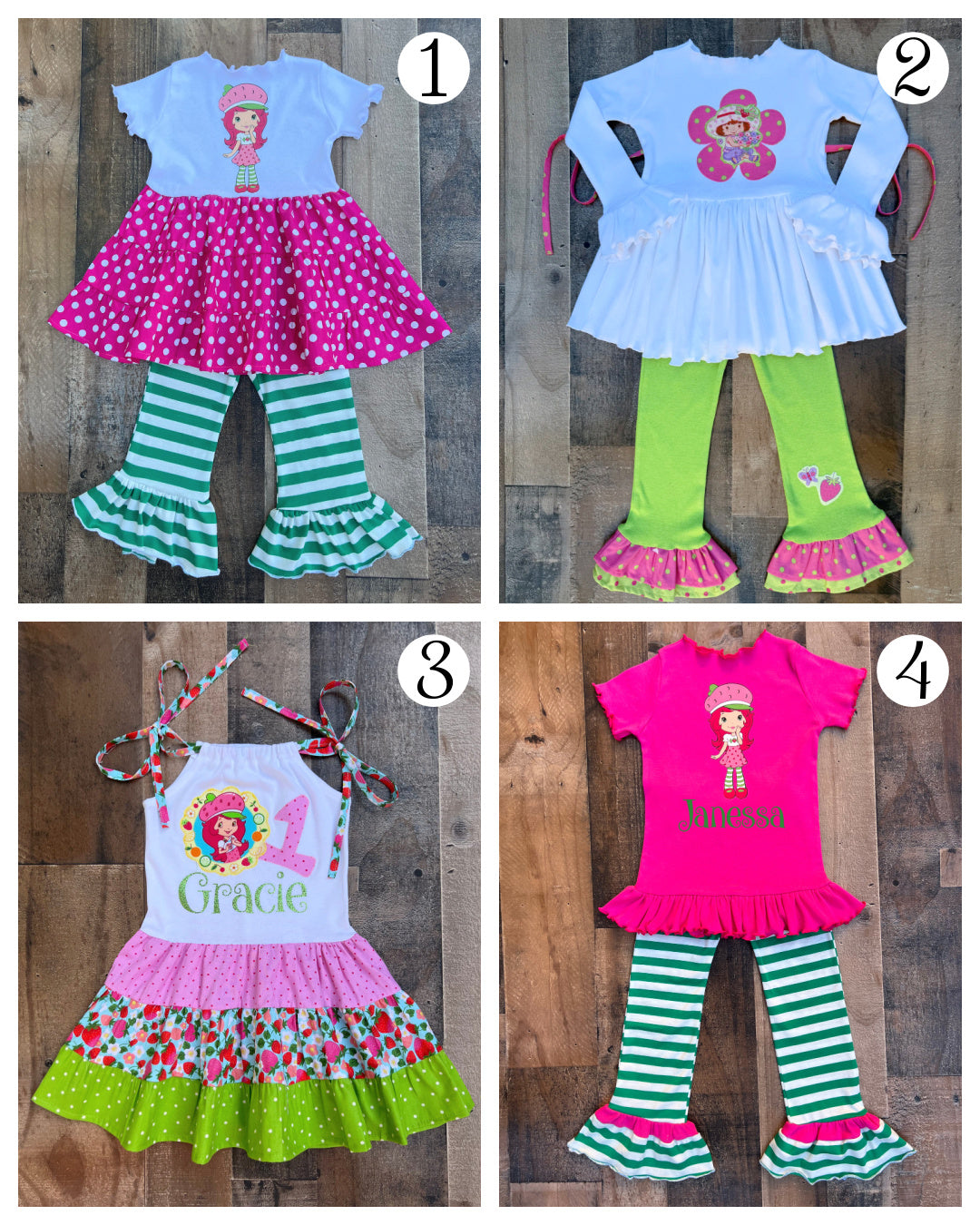 Strawberry Shortcake Birthday Girl Outfits & Dresses For Little Girls