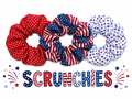 3 4th Of July Patriotic Scrunchies