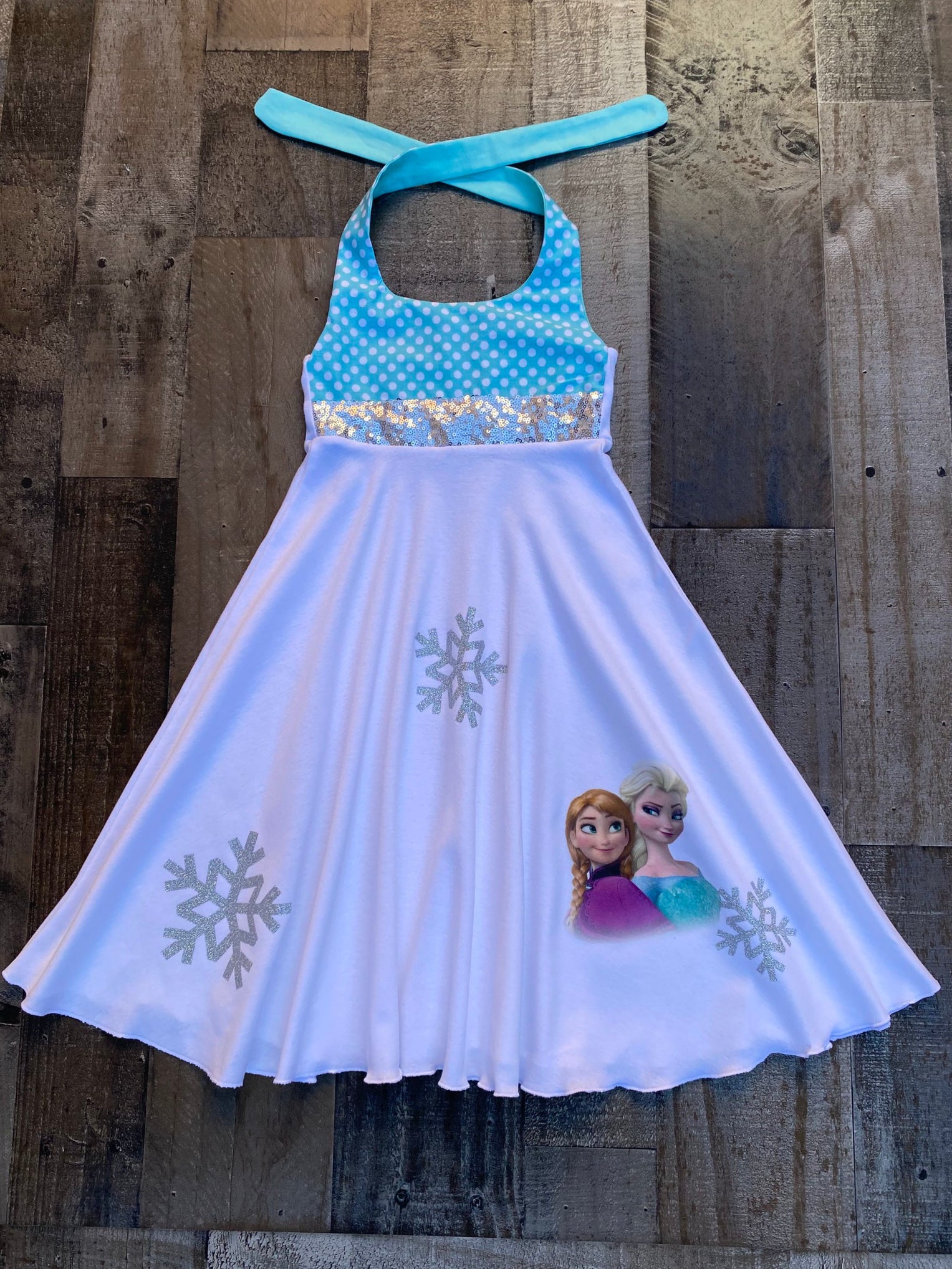 Elsa Frozen Snowflake Dress