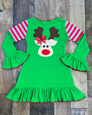 Reindeer Christmas Holiday Dress