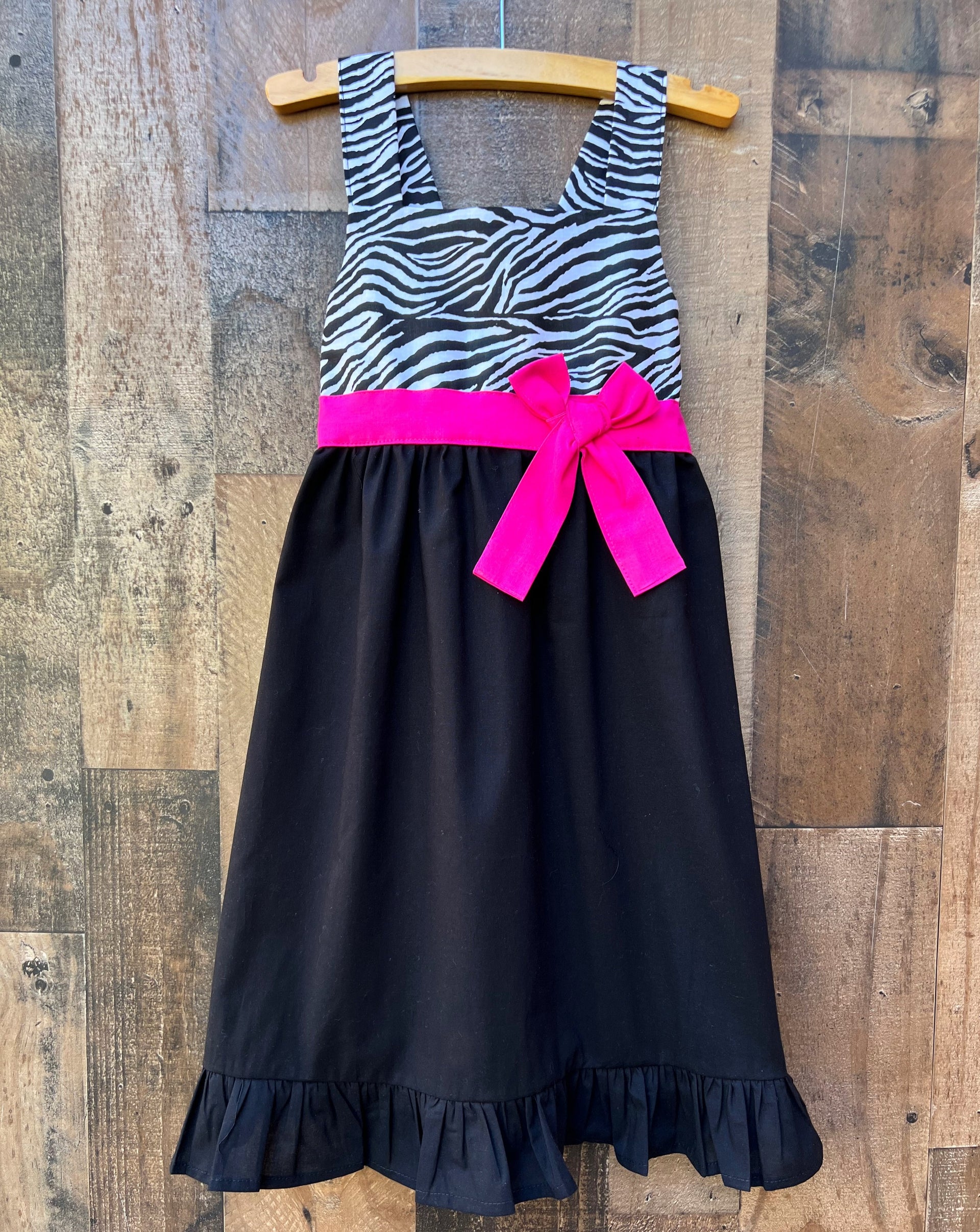 Zebra Print & Hot Pink Dress