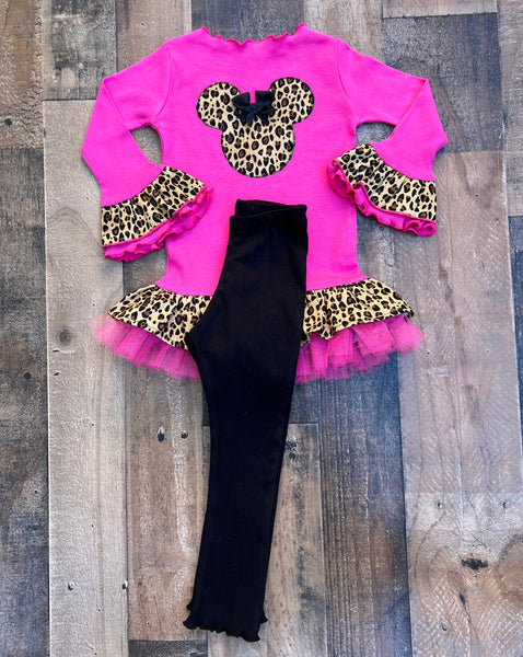 Leopard Print Minnie Mouse Outfit 