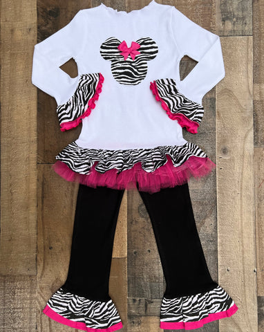 Zebra Print Minnie Mouse Outfit 