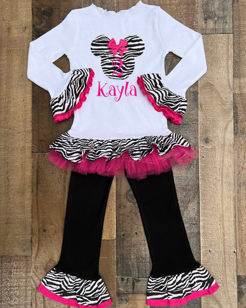 Zebra Minnie Mouse Outfit 
