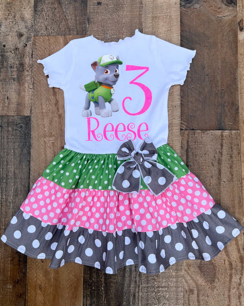 Rocky Paw Patrol Birthday Girl Dress