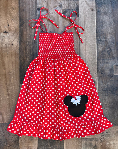Red Minnie Mouse Summer Dress