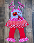 Elmo Birthday Girl Outfit 