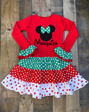 Holiday Minnie Mouse Dress Dress