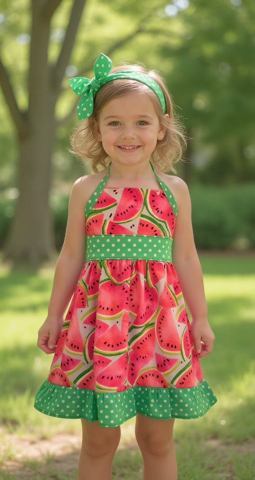 Watermelon Print Summer Dress Watermelon Print Summer Dress
