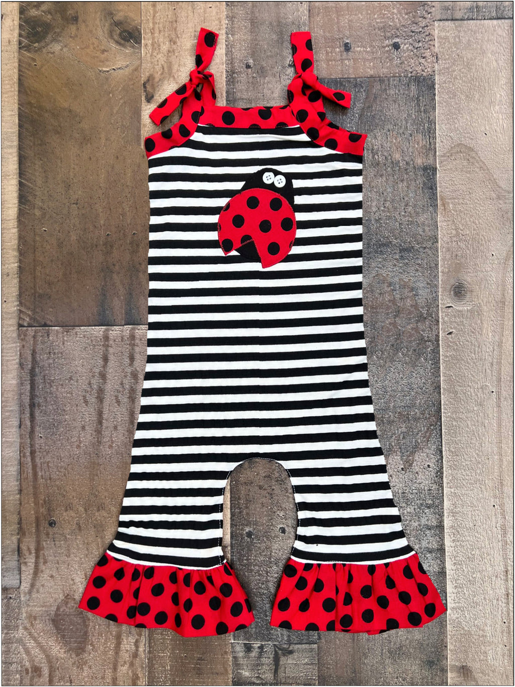 Ladybug 1 Piece Comfy Knit Romper Outfit