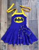 Purple Yellow Batgirl Dress