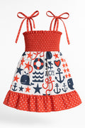 4th Of July Beach Smocked Dress