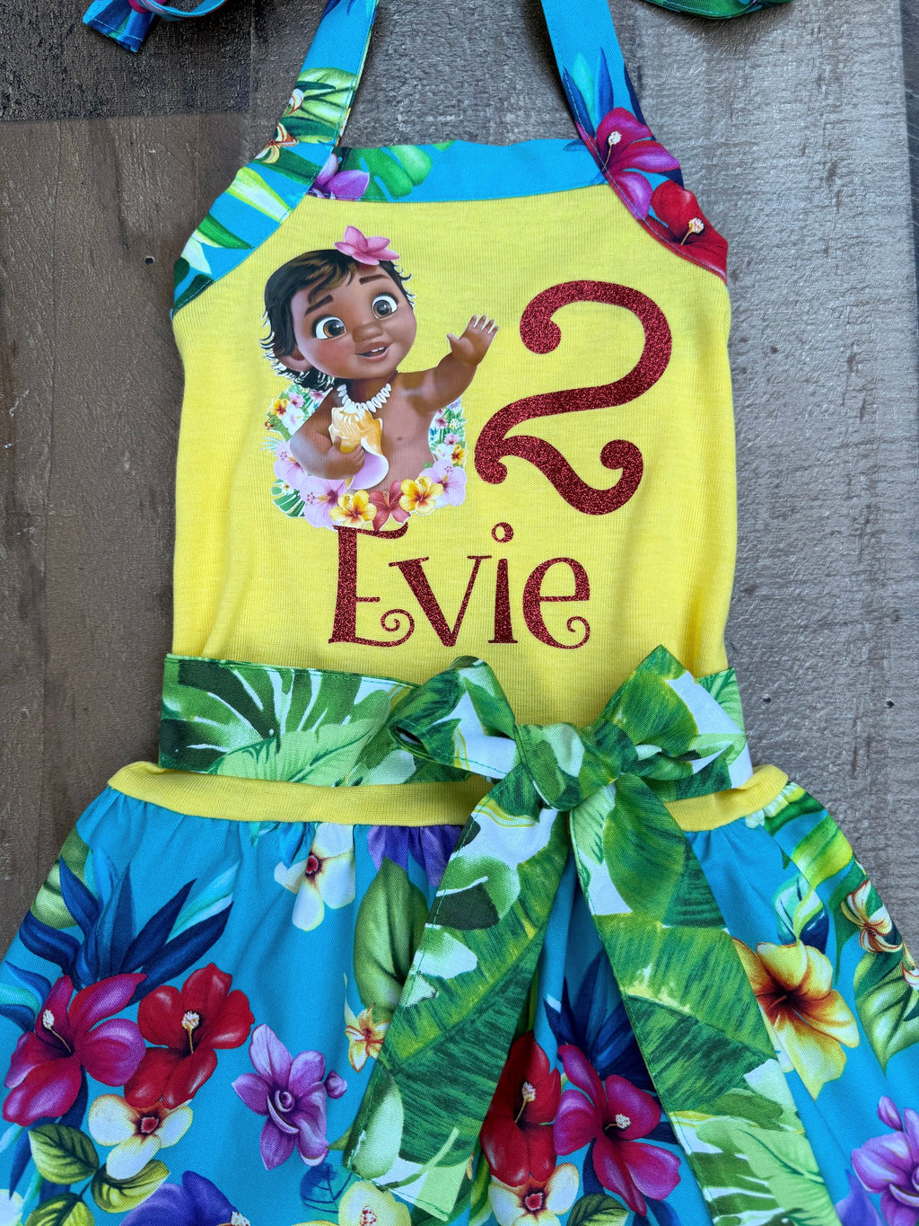Baby Moana Birthday Girl Dress