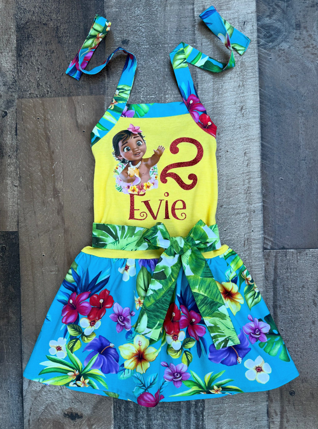Baby Moana Birthday Girl Dress