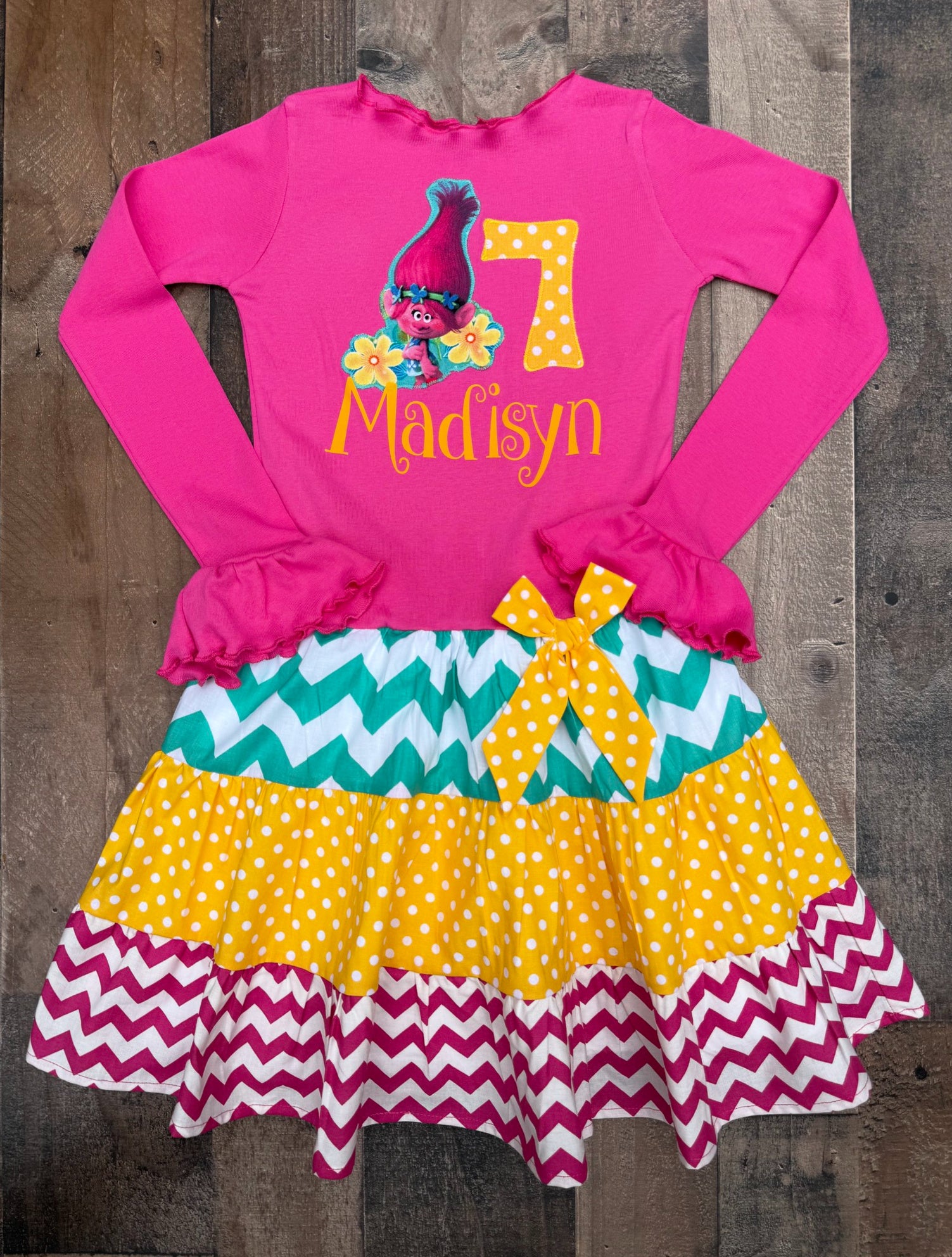 Poppy Troll Birthday Girl Dress