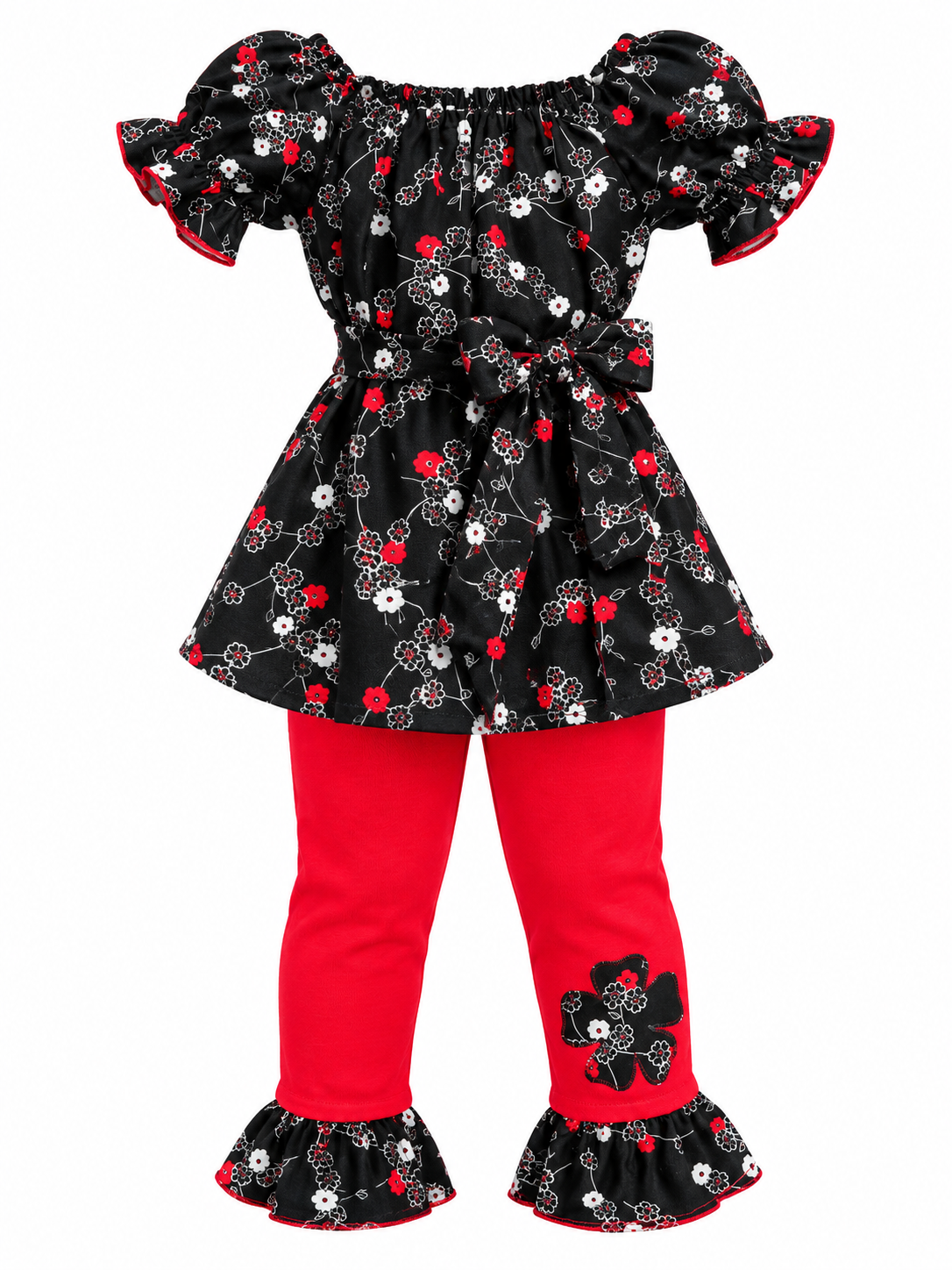 Floral Peasant Top & Leggings