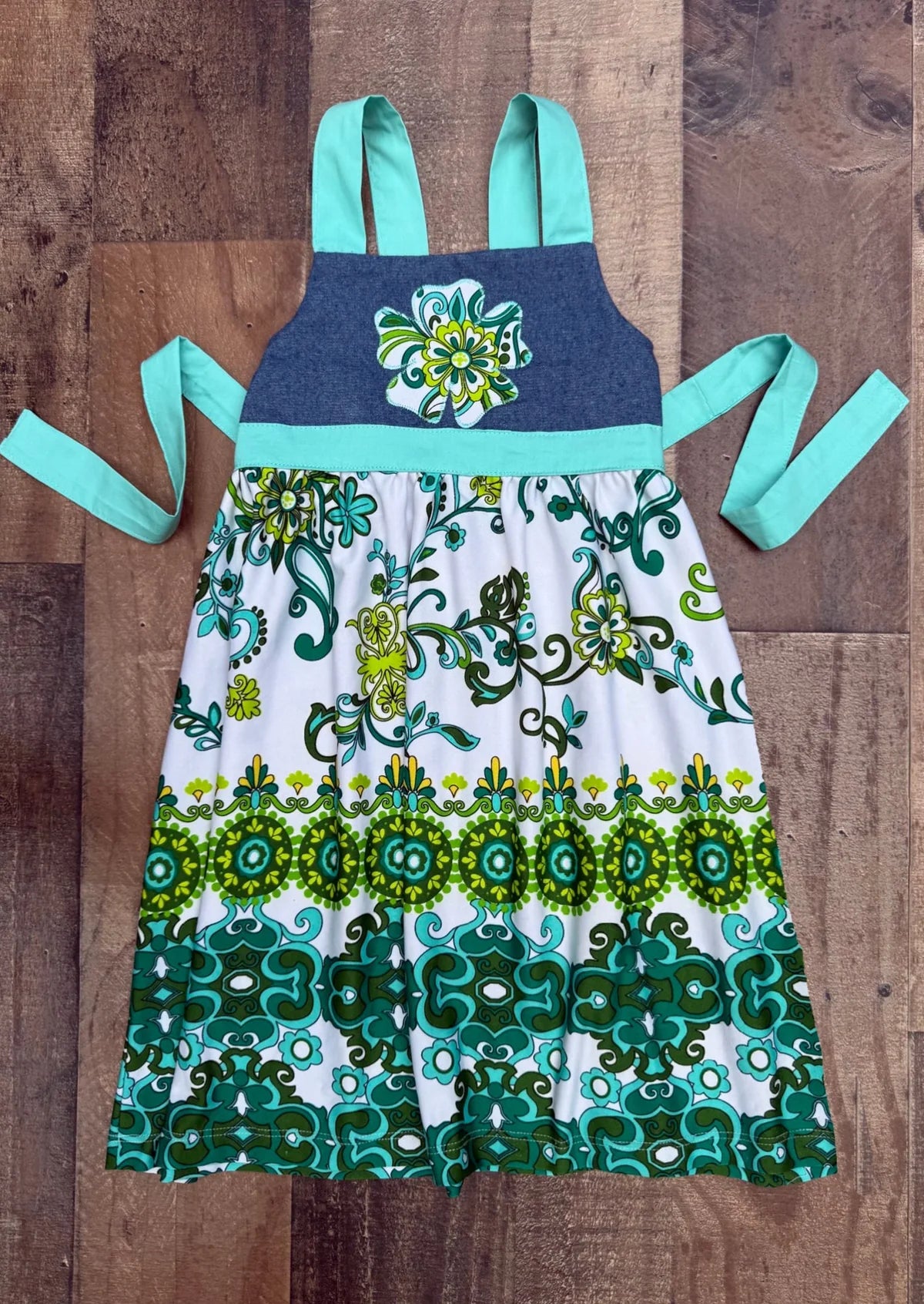 4T ONLY Upcycled Funky Floral Print Dress