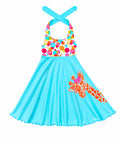 Aqua Giraffe Dress
