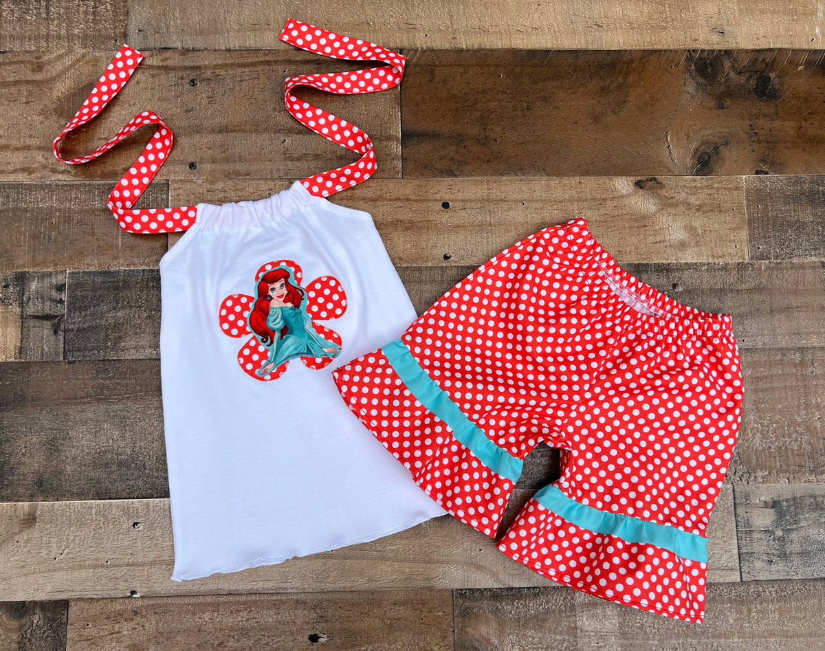 Ariel The Little Mermaid Short & Halter Top Outfit 
