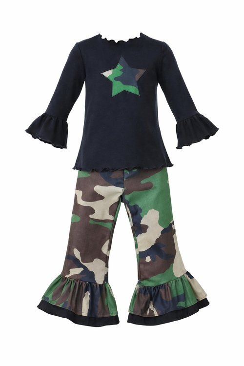 army Camouflage Kid Girl Outfit 