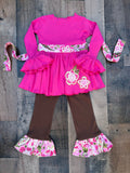 Baby Doll Top & Ruffled Leggings Outfit 
