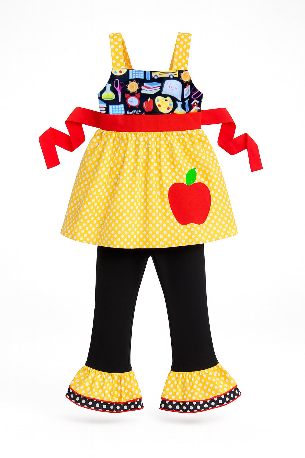 Back To School Girl Apple Outfit 