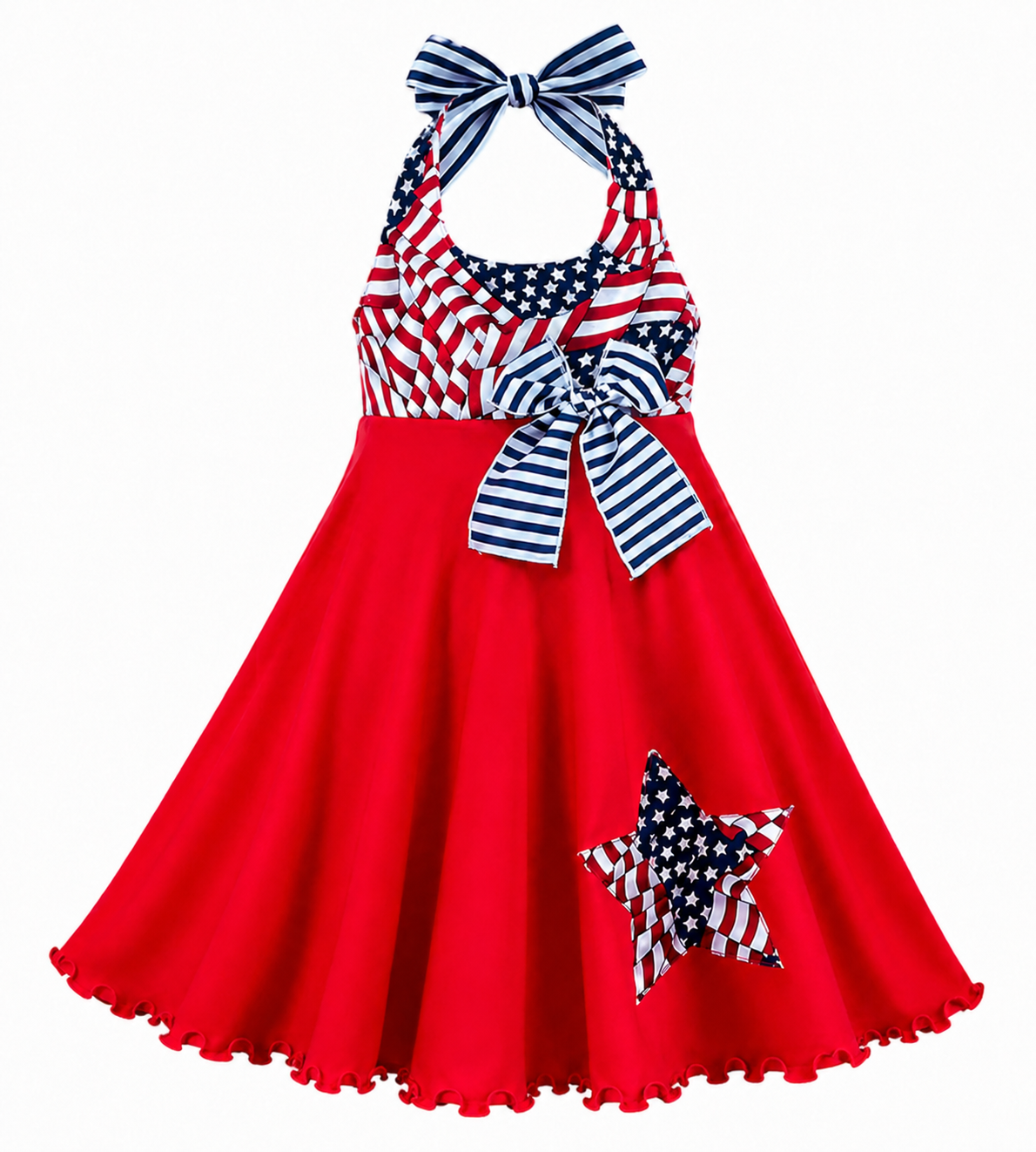 4th of July Patriotic Flag Print Dress