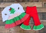 Christmas Tree Little Girl Outfit 