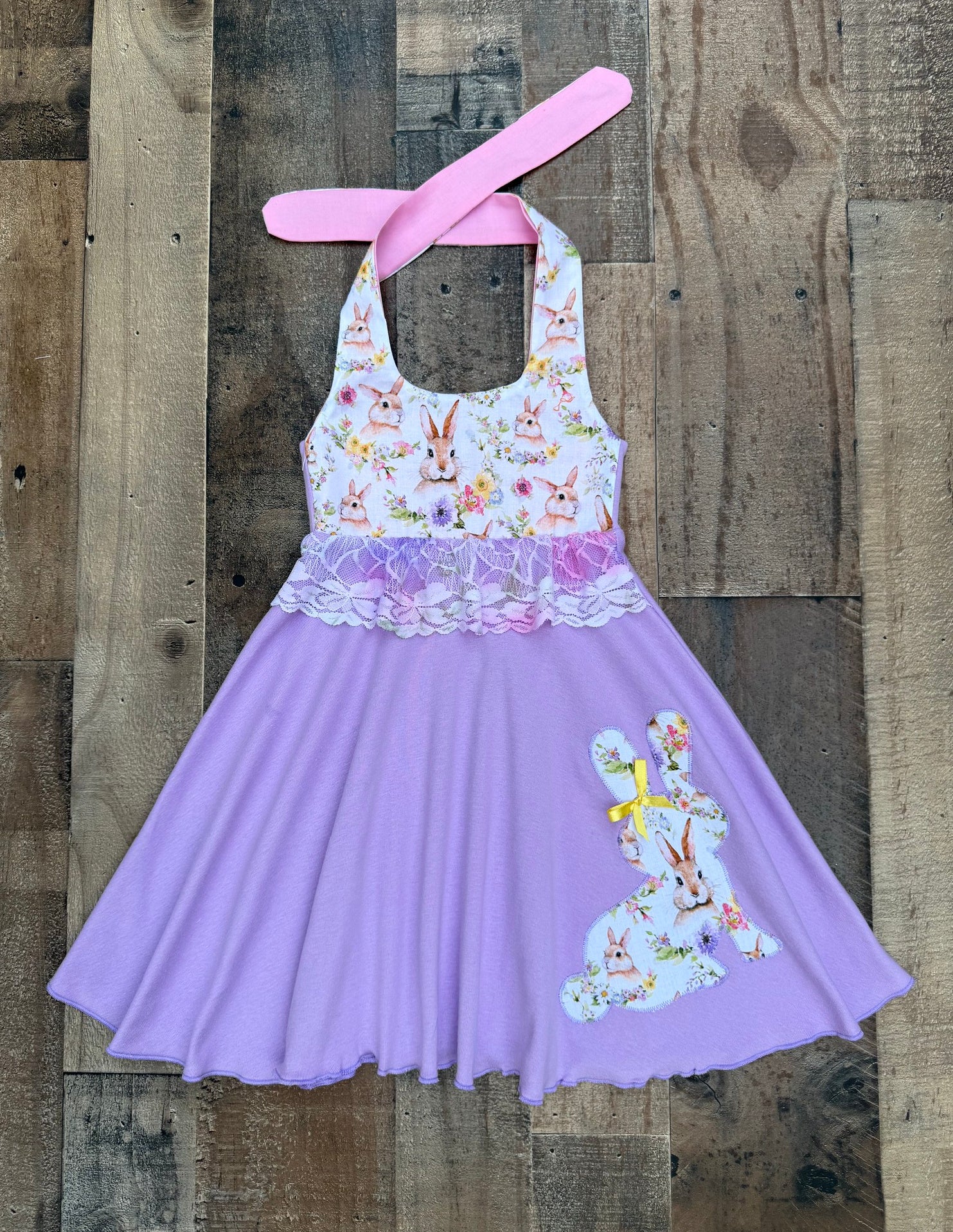 Cute Bunny Print Dress
