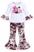 Cute owl toddler girl pant set 